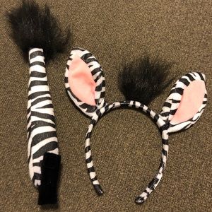 Zebra ears and tail